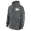 Nike Cotton Full-Zip Fleece Hoodie - NFL Kansas City Chiefs Iron Grey/Iron Grey