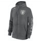 Nike Cotton Full-Zip Fleece Hoodie - NFL Las Vegas Raiders Iron Grey/Iron Grey