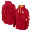 Nike Cotton Full-Zip Fleece Hoodie - NFL Kansas City Chiefs University Red/University Gold M