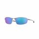 OAKLEY WHISKER FRAME-SATIN CHROME LENS-PRIZM SAPPHR IRIDIUM POLARIZED