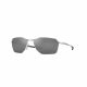 OAKLEY SAVITAR FRAME-SATIN CHROME LENS-PRIZM BLACK POLARIZED