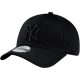 NEW ERA 39THIRTY LEAGUE BASIC NEYYAN BLACK/BLACK