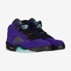 AIR JORDAN 5 RETRO SHOE GRAPE ICE/NEW EMERALD-BLACK-CLEAR