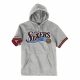 MITCHELL & NESS PHILADELPHIA 76ERS FRENCH TERRY HOODY HEATHER GREY