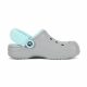 CROCS BAYA LINED FUZZ STRAP CLOG Grey/Ice Blue