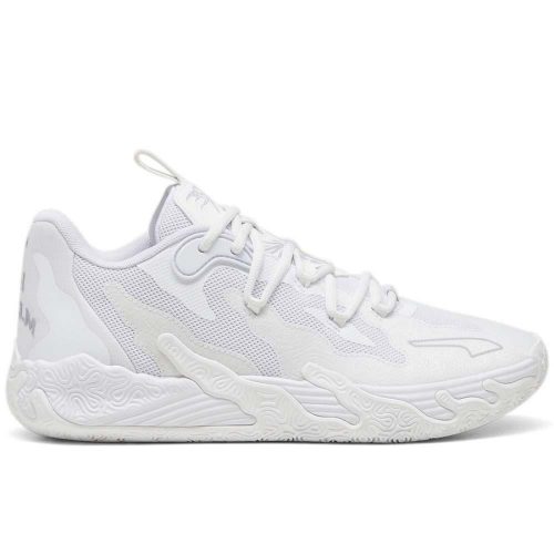 PUMA MB.03 Lamelo Ball Lo White-Gray Fog 42