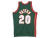 MITCHELL & NESS SEATLE SUPERSONICS GARY PAYTON # 20 SWINGMAN JERSEY GREEN