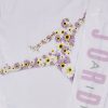 JORDAN GIRL FLOWERCHILD LONG SLEEVE TEE WHITE