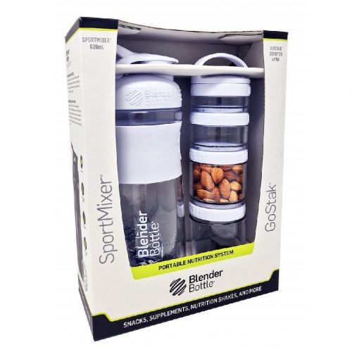 BLENDER BOTTLE COMBO PACK SPORTMIXER/GOSTAK - WHITE