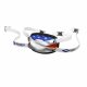 SHOCK DOCTOR ULTRA PRO CHIN STRAP CHROME FLAG / WHITE