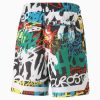 PUMA GRAFFITI SHORT  BLACK-MULTI PRINT M