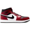 AIR JORDAN 1 MID BLACK/BLACK-GYM RED