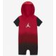 JORDAN BOYS OMBRE HOODED ROMPER GYM RED