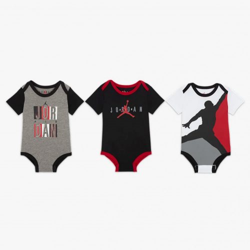 JORDAN AIR JUMBLED 3-PK BODYSUIT SET ASSORTED