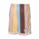 Karl Kani Varsity Striped Mesh Shorts  BLUE/LIGHT YELLOW/BROWN