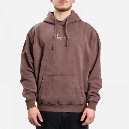 Karl Kani Sweatshirt Small Signature Os Washed Heavy Sweat Landscape Hoodie BROWN