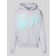 Karl Kani Star Logo Os Full Zip Hoodie Grey Melange/light Blue M