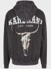 KARL KANI CHEST SIGNATURE OS WASHED FULL ZIP SKULL HOODIE ANTHRACITE L