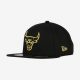 NEW ERA NBA CHICAGO BULLS METALLIC LOGO 9FIFTY SNAPBACK CAP BLACK