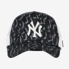 NEW ERA MLB NEW YORK YANKEES LEOPARD PRINT A-FRAME TRUCKER CAP GREY