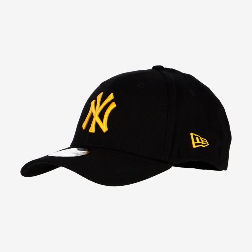 NEW ERA NEW YORK YANKEES TEAM LEAGUE ESSENTIAL 39THIRTY STRETCH CAP BLACK BLACK/ORANGE/BLACK