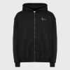 KARL KANI CHEST SIGNATURE ESSENTIAL ZIP HOODIE BLACK M