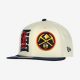 NEW ERA NBA DENVER NUGGETS DRAFT 9FIFTY SNAPBACK CAP CREAM/NAVY BLUE