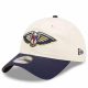 NEW ERA NBA NEW ORLEANS PELICANS DRAFT 9TWENTY STRAPBACK CAP CREAM/NAVY BLUE