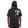 NEW ERA CHICAGO BULLS HALF LOGO OVERSIZED TEE BLACK