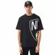 NEW ERA BROOKLYN NETS HALF LOGO OVERSIZED TEE BLACK