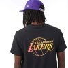 NEW ERA LOS ANGELES LAKERS NBA NEON FADE TEE BLACK