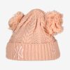 NEW ERA NEW YORK YANKEES FEMALE WMNS DOUBLE POM CUFF BEANIE PEACH