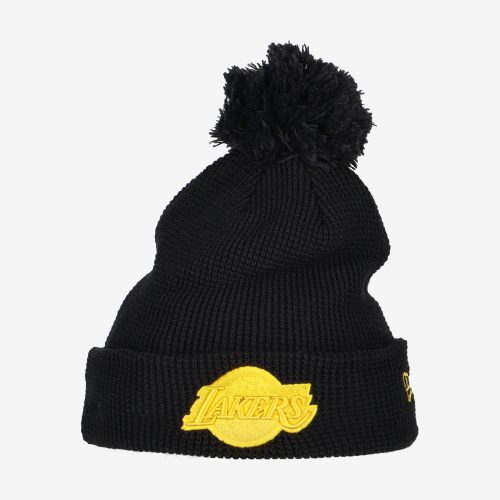 NEW ERA LOS ANGELES LAKERS TEAM POP BOBBLE BEANIE BLACK