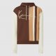 KARL KANI SIGNATURE STRIPE BLOCK HOODIE BTOWN/SAND/CREAM