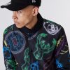 NEW ERA NBA ALL OVER PRINT BOMBER JACKET BLACK 4XL