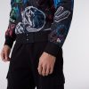 NEW ERA NBA ALL OVER PRINT BOMBER JACKET BLACK 4XL