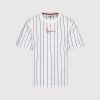 Karl Kani Small Signature Pinstripe Tee WHITE/BLACK