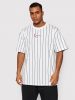 Karl Kani Small Signature Pinstripe Tee WHITE/BLACK