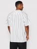 Karl Kani Small Signature Pinstripe Tee WHITE/BLACK