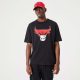 NEW ERA NBA CHICAGO BULLS NBA DRIP LOGO OS TEE BLACK M