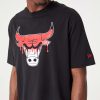 NEW ERA NBA CHICAGO BULLS NBA DRIP LOGO OS TEE BLACK M