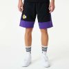 NEW ERA LOS ANGELES LAKERS NBA COLOUR BLOCK SHORTS BLACK XXL