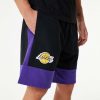 NEW ERA LOS ANGELES LAKERS NBA COLOUR BLOCK SHORTS BLACK XL