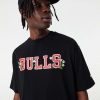 NEW ERA CHICAGO BULLS NBA FLORAL GRAPHIC OS TEE BLACK XXL