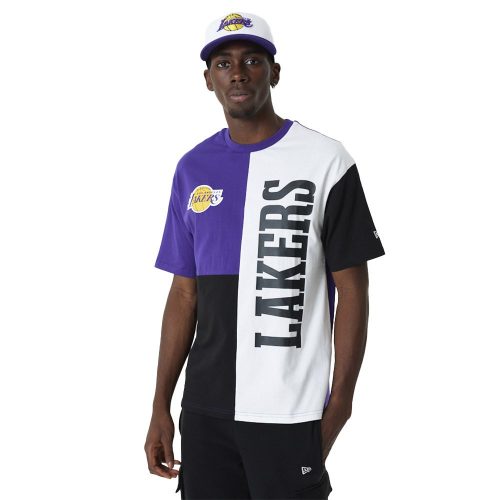 NEW ERA LOS ANGELES LAKERS NBA CUT AND SEW OS TEE PURPLE