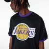 NEW ERA LOS ANGELES LAKERS NBA TEAM LOGO MESH OS TEE BLACK XXL