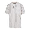 KARL KANI SMALL SIGNATURE ZICZAC PINSTRIPE TEE OFF WHITE/BLACK XL