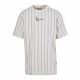 KARL KANI SMALL SIGNATURE ZICZAC PINSTRIPE TEE OFF WHITE/BLACK XL