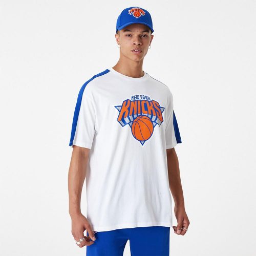 NEW ERA NBA COLOUR BLOCK OS TEE NEW YORK KNICKS WHITE XXL