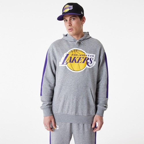 NEW ERA PULOVER NBA COLOUR BLOCK OS HOODY LOS ANGELES LAKERS GREY